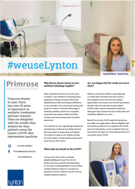 Primrose Beauty and Laser Clinic We Use Lynton Profile